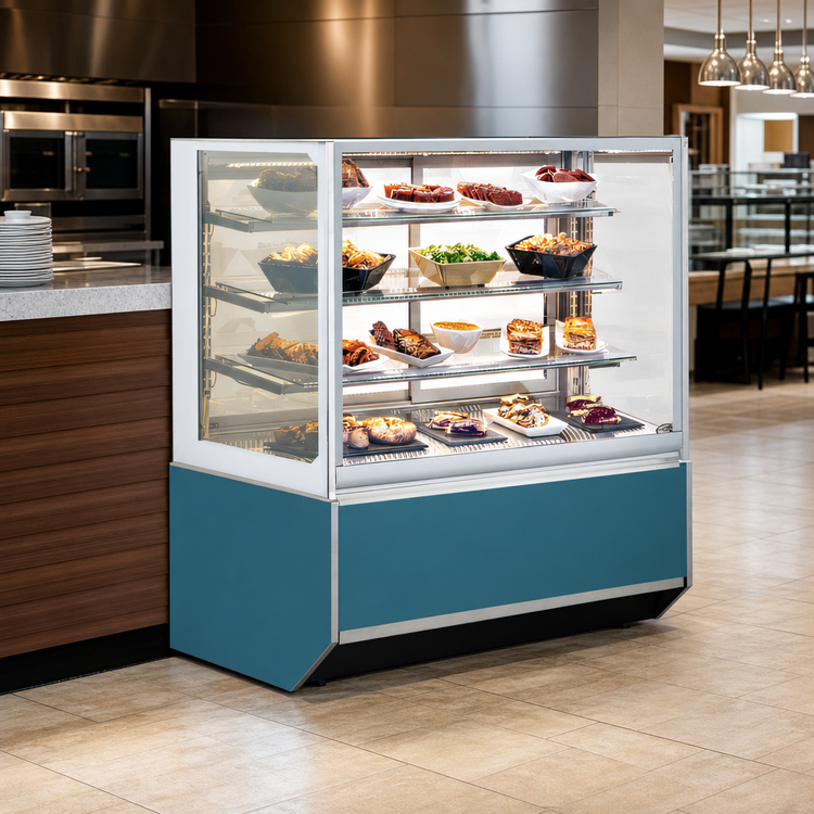 Product image #4 for Federal Industries Italian Glass Heated Full-Service Floor-Standing Hot Food Display Case, 48 Inch, 2 Shelves