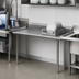 Thumbnail image #3 for Freestanding Straight Clean Dish Table with 9-Inch Backsplash and 304 Stainless Steel Top