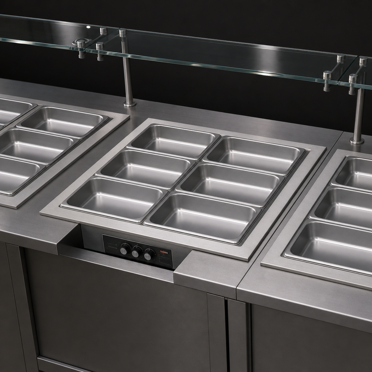 Product image #3 for Hatco Drop-In Modular/Ganged Heated Well, 4 Full-Size Pan Capacity, Insulated