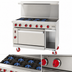 Thumbnail image #3 for American Range ARGF-8 48-Inch Green Flame Commercial Gas Range with 8 Open Burners and 2 Space Saver Ovens