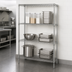 Thumbnail image #3 for Quantum 72 Inch Wide x 14 Inch Deep x 74 Inch High 4-Shelf Wire Shelving Starter Kit, 304 Stainless Steel