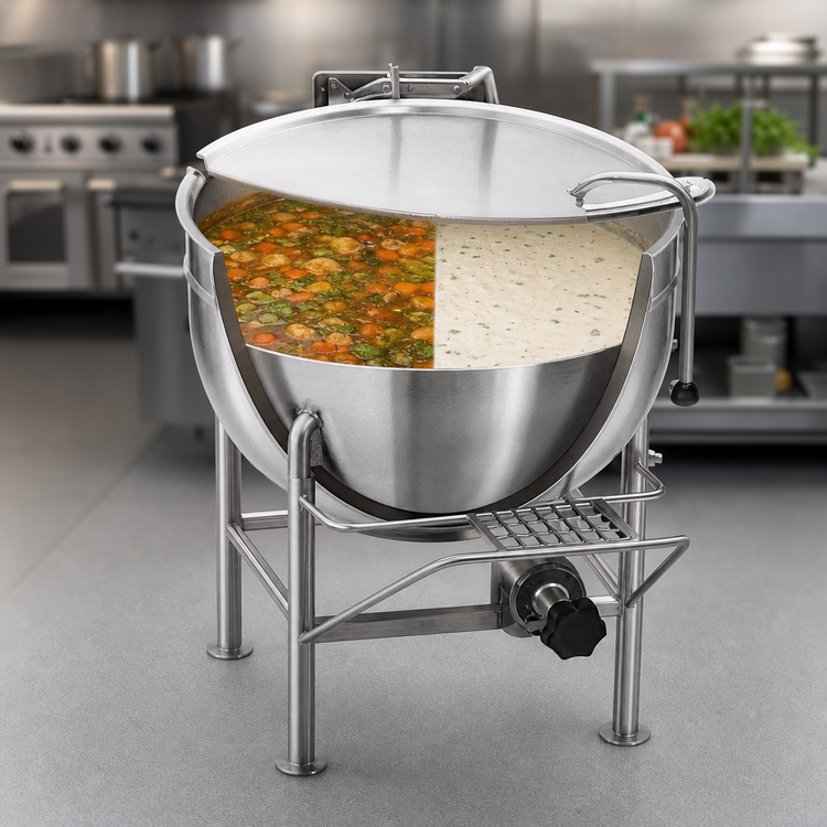 Product image #3 for Legion LS-20 20-Gallon Stationary Direct Steam Kettle, Full Jacketed