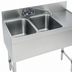 Thumbnail image #3 for Advance Tabco Special Value Series 48-Inch 2-Compartment Stainless Steel Underbar Bar Sink with Right Drainboard and Splash-Mount Faucet