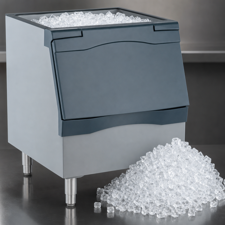 Product image #3 for Scotsman B330P Top-Hinged Front-Opening Ice Storage Bin, 344 lb Capacity, 30-Inch Wide, Rotocast Plastic