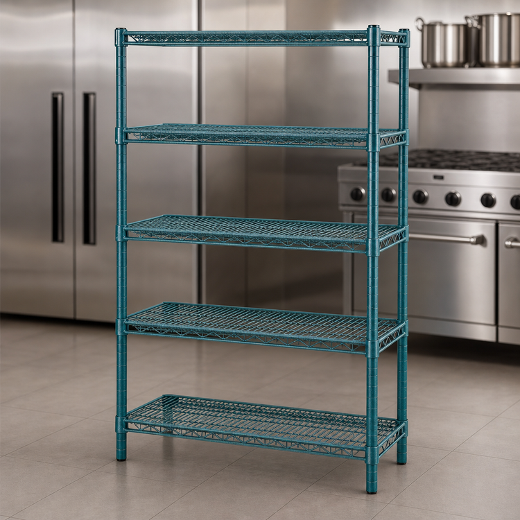 Product image #3 for EagleGard 5-Tier Starter Wire Shelving Unit, 36 x 24 x 74 Inches, EAGLEgard Hybrid Epoxy Finish