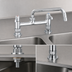 Thumbnail image #3 for Equip 8-Inch Centers Deck Mount Mixing Faucet with 10-Inch Swing Nozzle and Lever Handles
