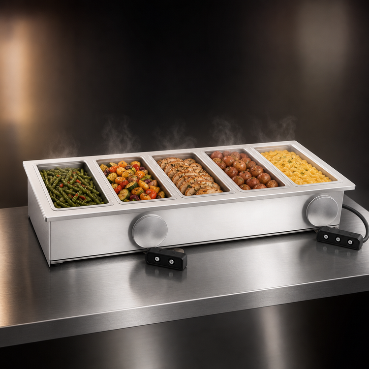 Product image #3 for Eagle Group GDI-5-208 5-Well Drop-In Electric Dry Hot Food Well Unit, 208V