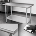 Thumbnail image #3 for Advance Tabco FMG-3610 Stainless Steel Work Table with Galvanized Legs and Adjustable Undershelf, 120 x 36 Inches