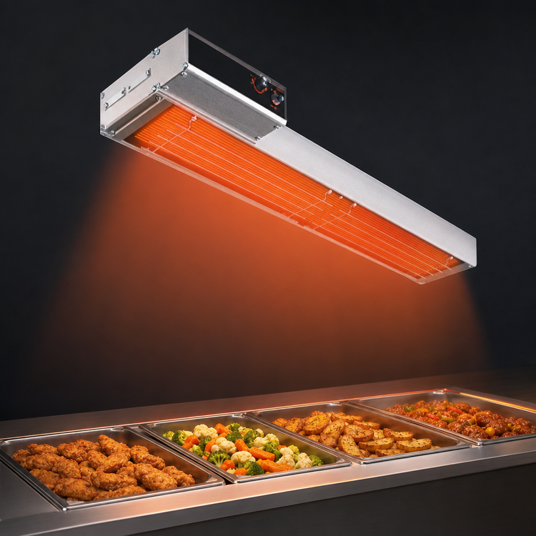 Product image #3 for Hatco Glo-Ray High Watt Dual Infra-Black Unlighted Strip Heater, 48-Inch, 2.2 kW, Aluminum
