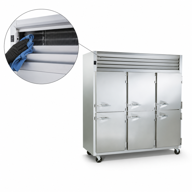 Product image #3 for Traulsen Spec-Line Three-Section Reach-In Freezer with Half-Height Solid Doors, Self-Contained, 69.5 Cu. Ft.