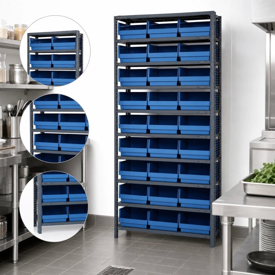 10 Shelves Included