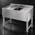 Thumbnail image #3 for Sapphire Manufacturing 36-Inch Single-Compartment Underbar Sink with Dual Drainboards, 304 Stainless Steel