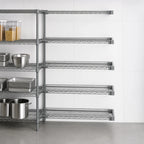 Thumbnail image #3 for Eagle Group Valu-Master A5-74-2172V 5-Tier Wire Add-On Shelving Unit, 72W x 21D x 74H, Pewter Gray Epoxy