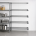 Thumbnail image #3 for Eagle Valu-Master 5-Tier Wire Add-On Shelving Unit, 72W x 21D x 74H, Pewter Gray Epoxy