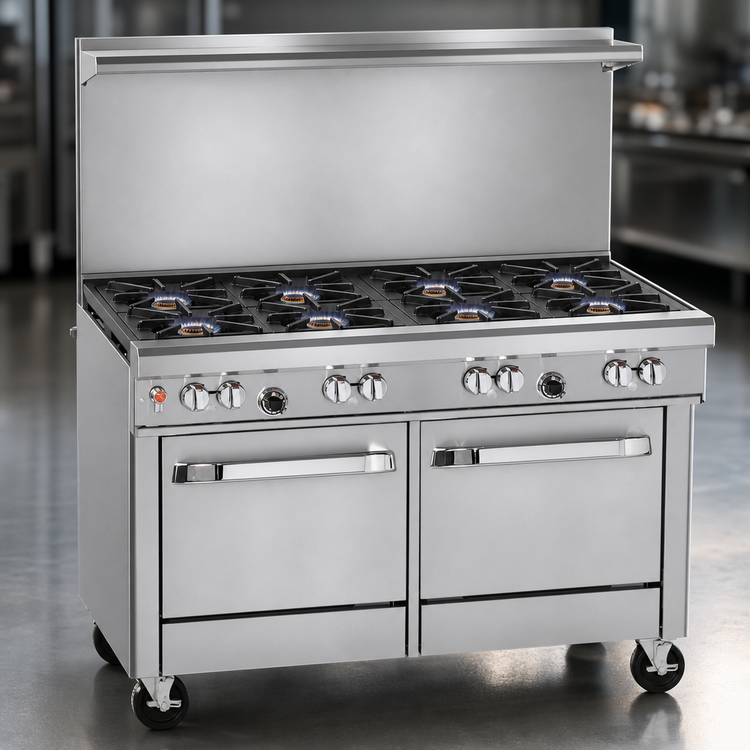 Product image #3 for Southbend Ultimate 48-Inch Gas Restaurant Range with 8 Open Burners, Standard Oven, and Cabinet Base