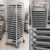 Thumbnail image #3 for Omcan Full-Size Mobile End-Load Aluminum Pan Rack with Curved Top, 20-Pan Capacity