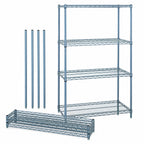 Thumbnail image #3 for Quantum WR54-1442GY Wire Shelving Starter Unit, 42"W x 14"D x 54"H, 4 Shelves, Gray Epoxy Finish