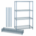 Thumbnail image #3 for Quantum 42-Inch Wide x 14-Inch Deep x 54-Inch High Wire Shelving Starter Kit with 4 Shelves, Gray Epoxy Finish