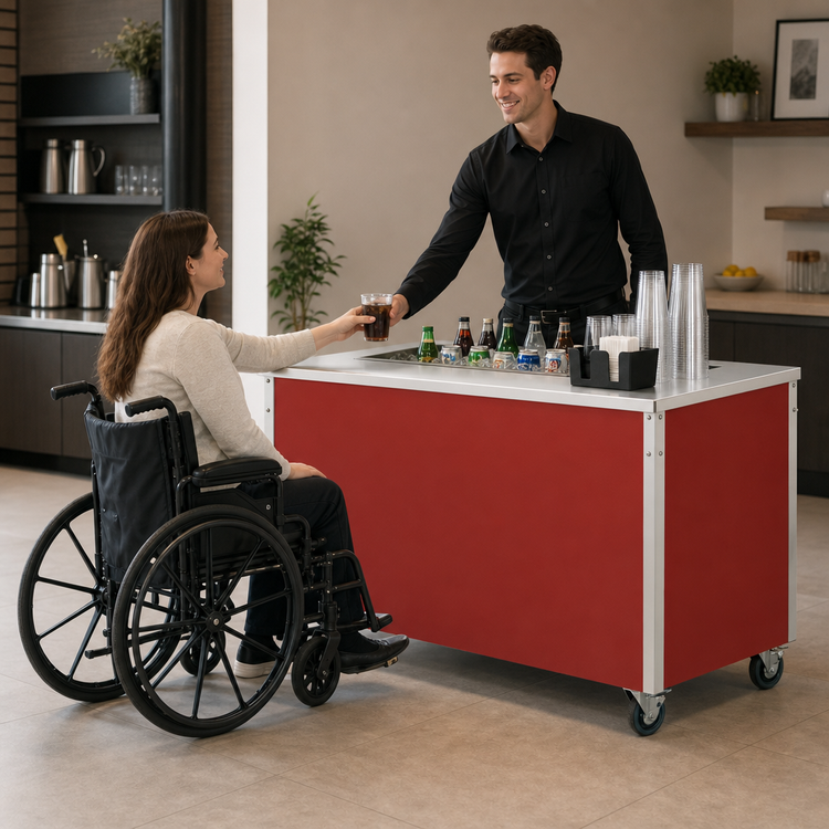 Product image #3 for Vollrath 4-Series Signature Server ADA Modular Stainless Steel Beverage Counter with Enclosed Base, 46 x 28 x 34 Inches