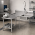 Thumbnail image #3 for John Boos Pro-Bowl L-Shaped Island Soiled Dishtable with 20