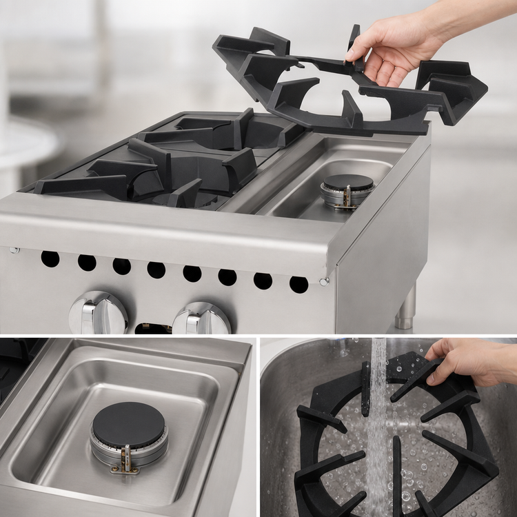 Product image #3 for Competitor Series® Heavy-Duty 12-Inch 2-Burner Countertop Gas Hot Plate