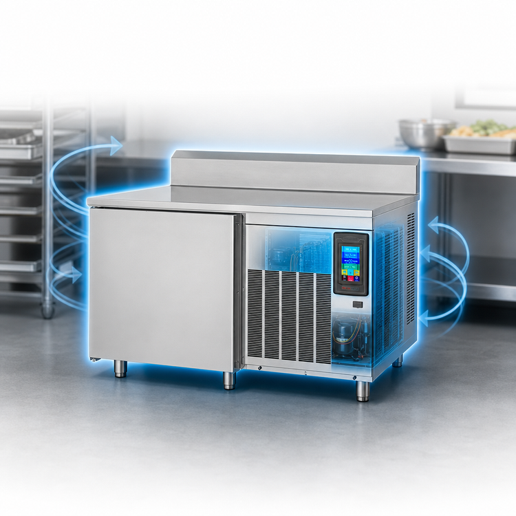 Product image #3 for HURRiCHiLL 7-Pan Self-Contained Countertop Blast Chiller/Shock Freezer, 208V