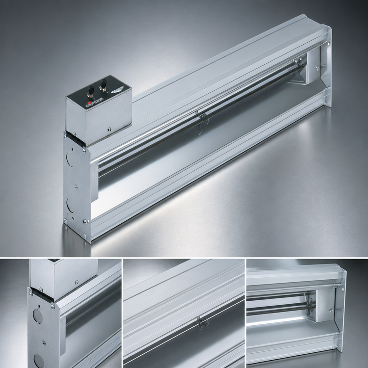 Product image #3 for Vollrath Cayenne 72-Inch Hard-Wired Medium Wattage Strip Heat Lamp