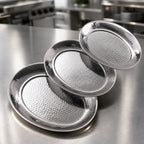 Thumbnail image #3 for American Metalcraft HMOST1317 Hammered Stainless Steel Oval Serving Tray, 17-1/4 x 13-1/4 x 1-1/8 Inches Case of 6