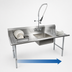 Thumbnail image #3 for BK Resources 60-Inch Left-to-Right Soiled Dish Table with Pre-Rinse Sink and Faucet, 10-Inch Backsplash