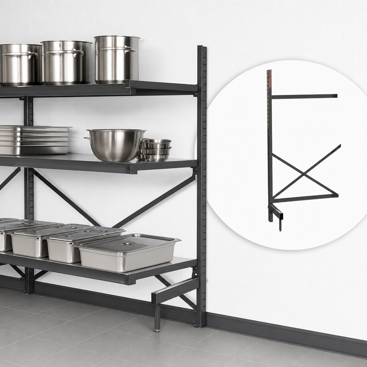 Product image #3 for Metro SmartLever Cantilevered Shelving Add-On Kit for 60"W x 24"D Shelves