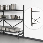 Thumbnail image #3 for Metro SmartLever SM862460-ADD Cantilevered Shelving Add-On Kit, 86-3/8"H, Epoxy-Coated Steel, for 60"W x 24"D Shelves