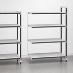 Thumbnail image #3 for Cambro Camshelving® Elements EXA184272S4480 4-Shelf Solid Stationary Add-On Polymer Shelving Unit, 42" W x 18" D x 72" H, Speckled Gray