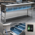 Thumbnail image #3 for Eagle Group SWT5-208 5-Well Electric Water Bath Hot Food Table with Open Cabinet Base
