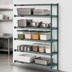 Thumbnail image #3 for Eagle Group Valu-Gard Green Epoxy 5-Tier Add-On Wire Shelving Unit, 36W x 18D x 86H