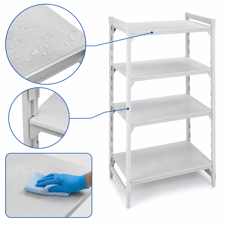 Product image #4 for Camshelving Premium 4-Shelf Solid Stationary Starter Unit, 21 x 30 x 84 Inches, Speckled Gray