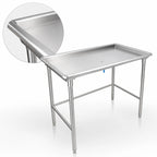 Thumbnail image #3 for John Boos DST6-3049SBW Stainless Steel Sorting Table, 2-1/4-Inch Raised Edge, Open Base, 48-7/8 x 30-3/8 Inches