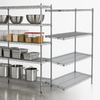 Thumbnail image #3 for Metro Super Erecta AN356C 48"W x 18"D x 63"H Chrome-Plated Wire Shelving Add-On Unit with 4 Shelves