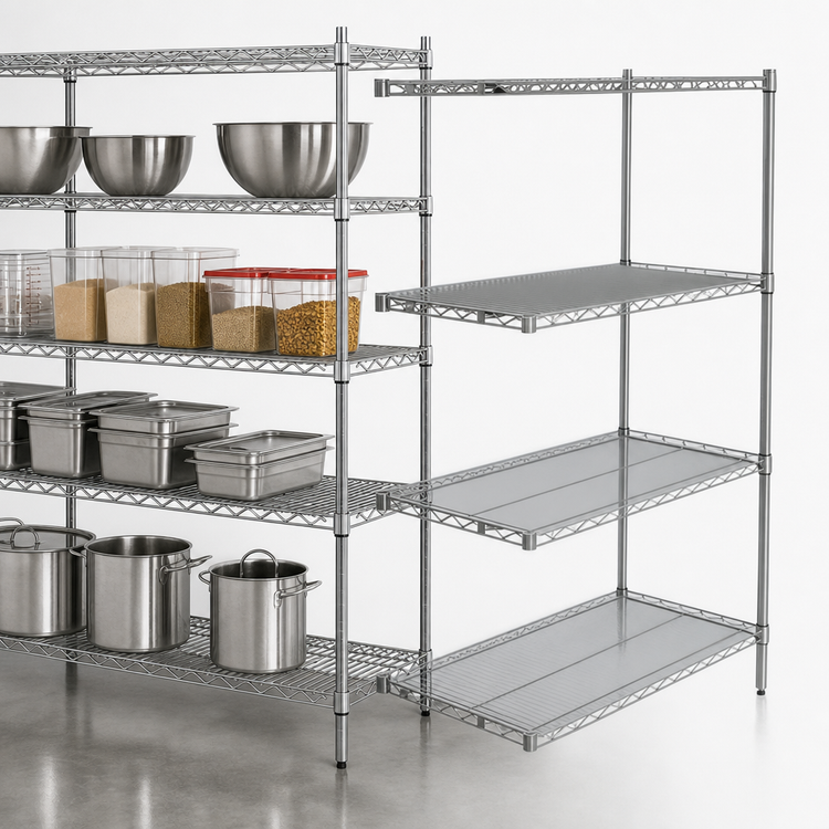 Product image #3 for Metro Super Erecta 48"W x 18"D x 63"H Chrome Plated Add-On Wire Shelving Unit
