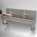 Thumbnail image #3 for Advance Tabco 2-Station Wall-Mounted ADA Multi-Wash Hand Sink with Electronic Faucets, 40 Inch Wide