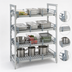 Thumbnail image #3 for Cambro Camshelving Premium Full Shelf Rail Kit, 14 x 54 Inch, Soft Gray