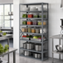 Thumbnail image #3 for IRONMAN 6-Shelf Stationary Open Steel Shelving Unit, 42 x 18 x 75 Inches