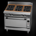 Thumbnail image #3 for Vulcan V Series 36-Inch Heavy Duty Gas Range with 3 Hot Tops and Convection Oven