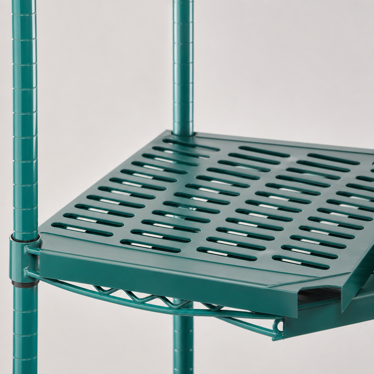 Product image #3 for Eagle QuadPLUS 36 Inches x 24 Inches Louvered Polymer Shelf Mat with Quad-Adjust Wire Frame (QPF-QA2436VG-GL-X, Green)
