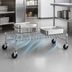 Thumbnail image #3 for Eagle Group Mobile Wire Dunnage Rack with Casters, 60 x 21 x 14 Inches, Chrome, 800 lb. Capacity