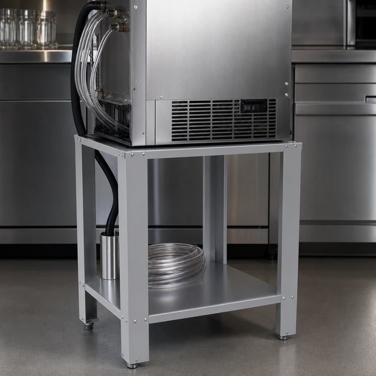 Product image #3 for Glastender Beverage Line Chiller Stand with Undershelf, Galvanized Steel