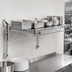 Thumbnail image #3 for Quantum Cantilever Single Shelf Wall-Mount Wire Shelving Unit, 72W x 18D, Chrome Plated