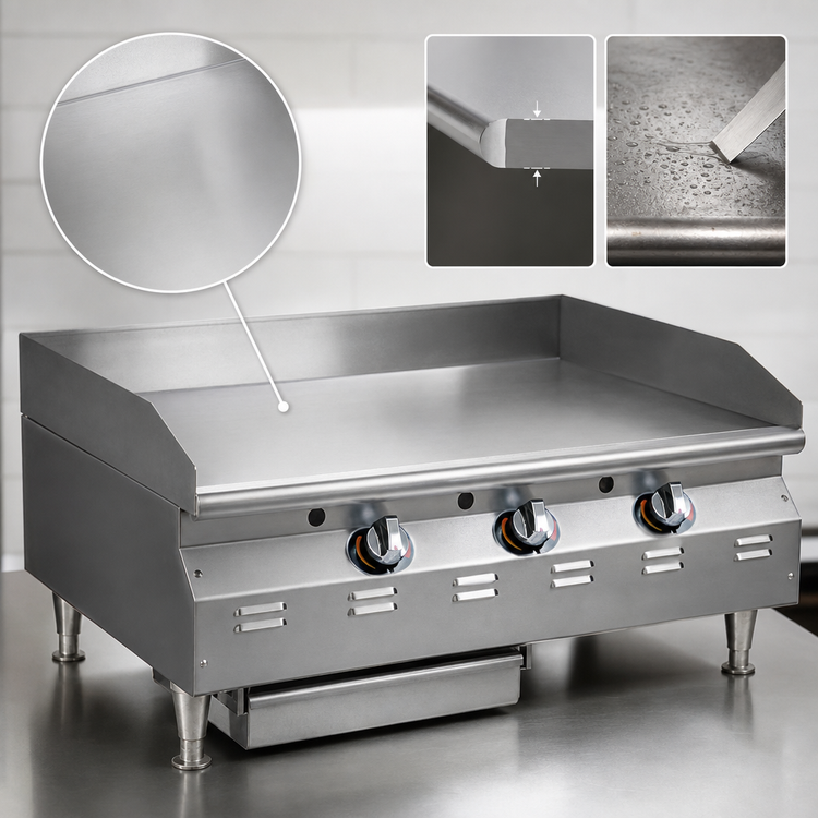 Product image #3 for Eagle Group RedHots Chef's Line 48-Inch Electric Countertop Griddle with Smooth Steel Plate