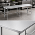 Thumbnail image #3 for 108-Inch x 24-Inch Stainless Steel Flat Top Work Table with Open Base