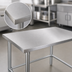 Thumbnail image #3 for Stallion 48 Inch x 36 Inch Stainless Steel Flat Top Work Table with Safety Edge and Galvanized Base