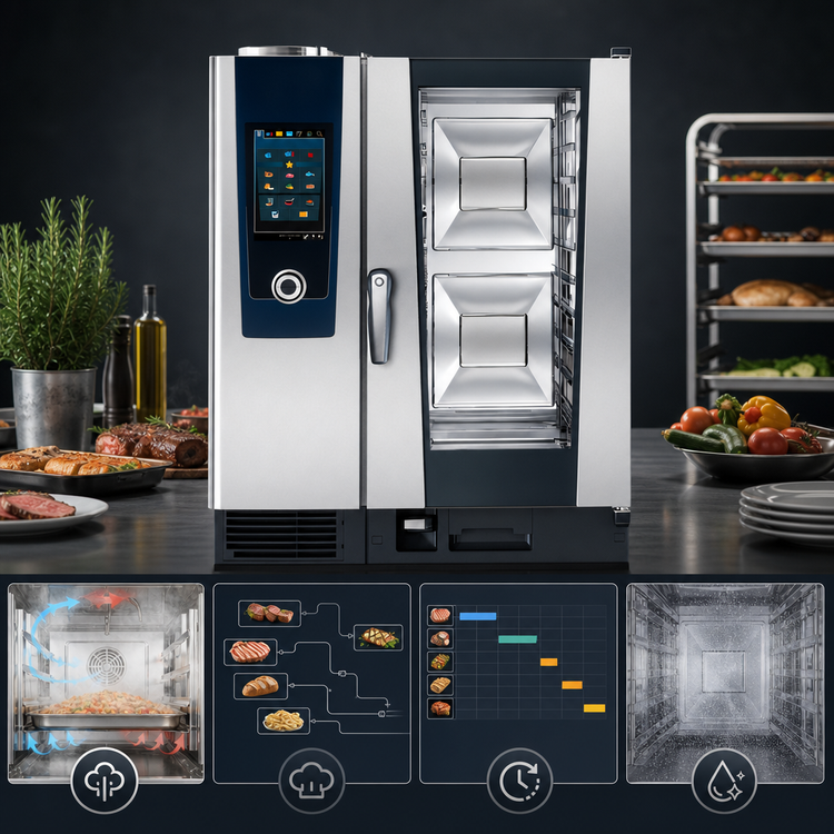 Product image #3 for RATIONAL iCombi Pro 10-Half Size Natural Gas Countertop Combi Oven, 120V/60Hz, 1-Phase